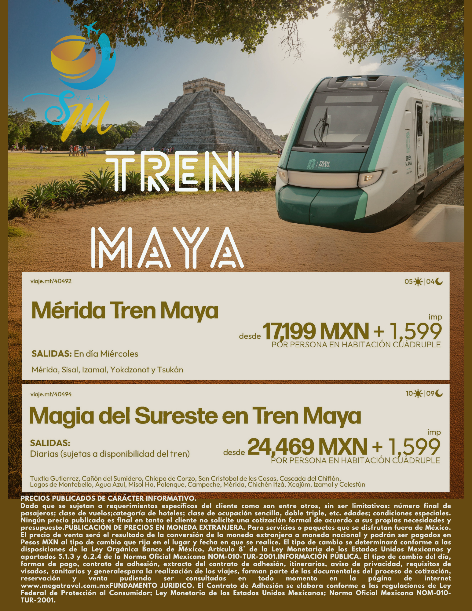 Póster Mérida Tren Maya